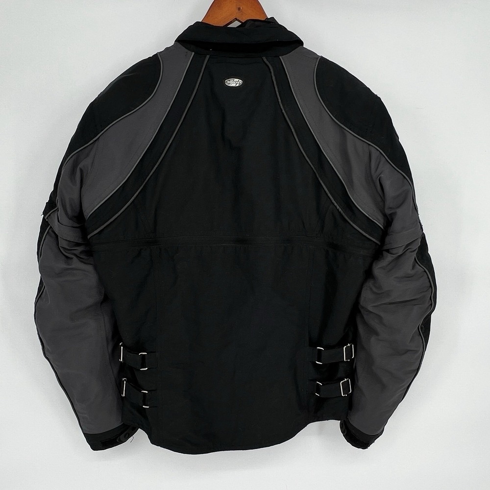 Women's Joe Rocket Motorcycle Jacket Lined Size Medium Black Gray - Picture 5 of 16